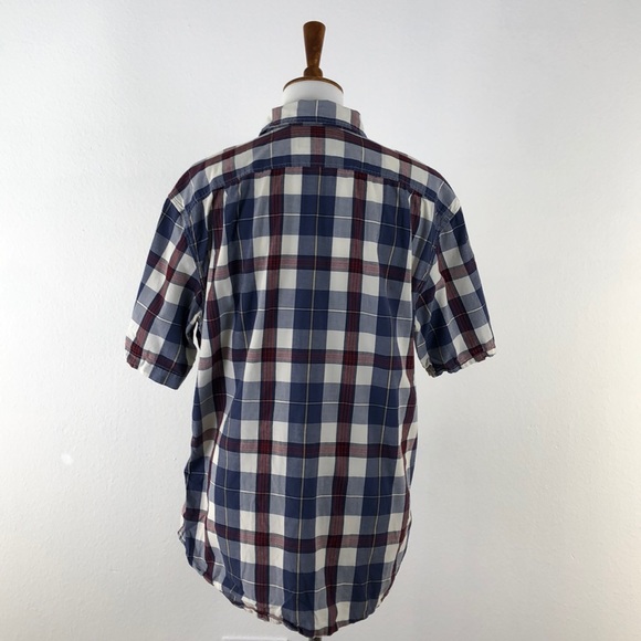 Eddie Bauer Blue & Red Plaid Button Down Shirt - Picture 3 of 6